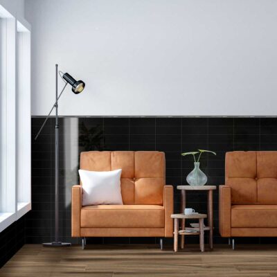 Brick Elegance Negro Cara Única 8.8X27
