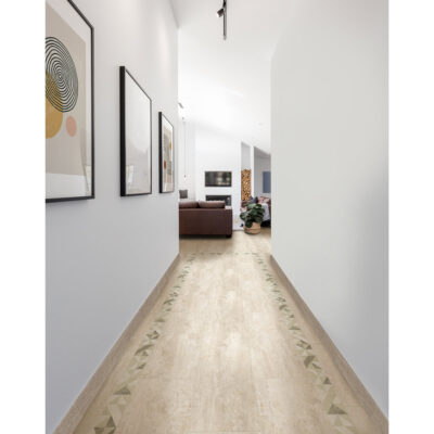 Cenefa Piso Pared Deka Beige Cara Única 9.62X55