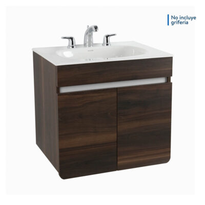 Mueble Aluvia Habano Elevado con Lavamanos 60x45