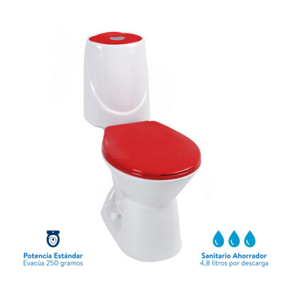 Sanitario Happy Rojo Bicolor