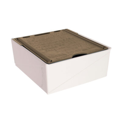 Lavadero Plus 45 con Estregadero y Organizador Taupe