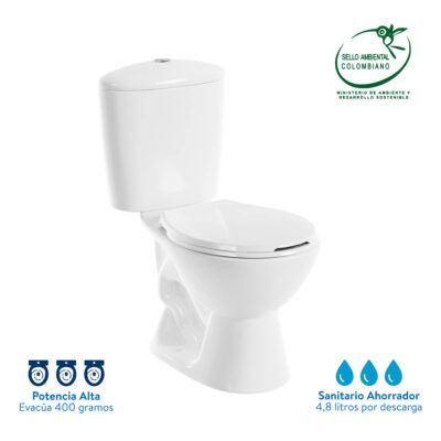 Sanitario Manantial pro redondo blanco