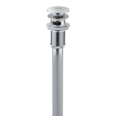 Desagüe push metálico con rebose Cromado